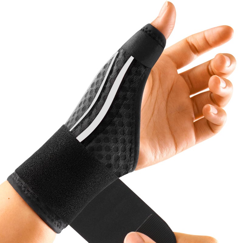 FREETOO Stable Thumb Brace for Arthritis Pain and Support, Thumb Spica Splint Right Hand Left Hand for Trigger Thumb, Wrist Brace with Thumb Support for Tendonitis,Sprain,carpal tunnel,White Right M - Image 1