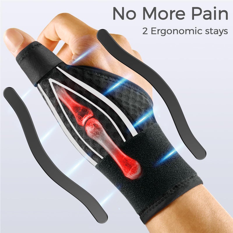 FREETOO Stable Thumb Brace for Arthritis Pain and Support, Thumb Spica Splint Right Hand Left Hand for Trigger Thumb, Wrist Brace with Thumb Support for Tendonitis,Sprain,carpal tunnel,White Right M - Image 2