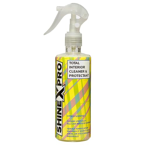 ShineXPro Car Interior Cleaner and Protectant - Car Interior Cleaning safe as a Car Dashboard Cleaner, Car Seat Cleaner & All Interior Surfaces - Infused UV Blockers Protect from Fading - Citrus Scent - Image 1