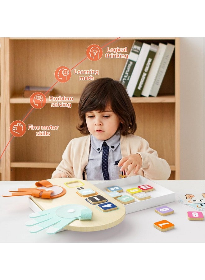 TOP BRIGHT لعبة تعليمية مضيئة لتعلم الأرقام للأطفال - ألعاب الرياضيات للعد بالأصابع، مستلزمات التعليم المنزلي لت manipulatives الرياضيات، كتل العد للأطفال، لعبة مونتيسوري للأطفال بعمر 3 سنوات - Image 3