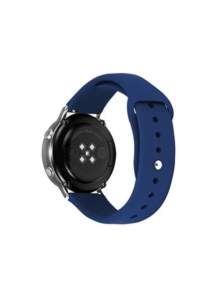 Strap Band Silicone 22MM For Samsung galaxy watch 3 45mm /watch 46mm/Gear S3/Huawei watch GT2E/GT (42mm)/GT2 Pro/GT2 46MM/honor Magic Watch2 48mm/Amazfit GTR 48mm/GTR 2/2e (Navy) - Image 1