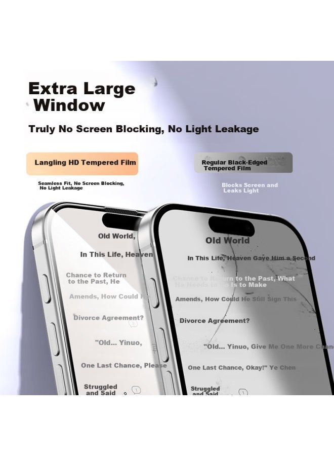 Langling Tempered Glass Screen Protector For Iphone 17, Full Coverage Hd Anti-fingerprint Protective Film