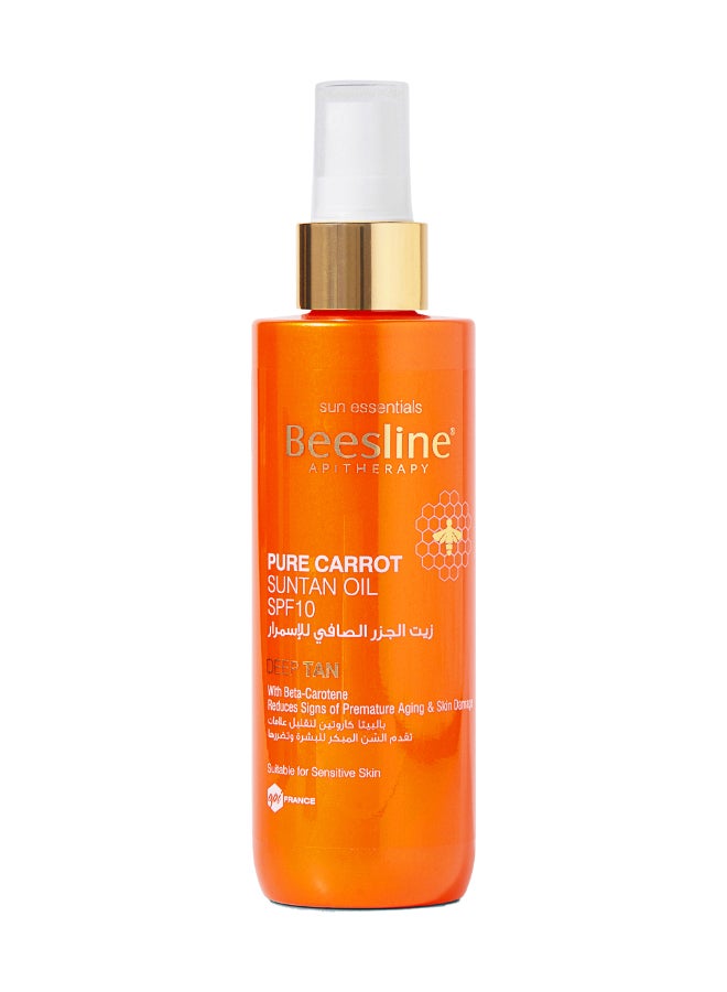 Beesline Deep Tan Pure Carrot Suntan Oil SPF 10 200ml - Image 1