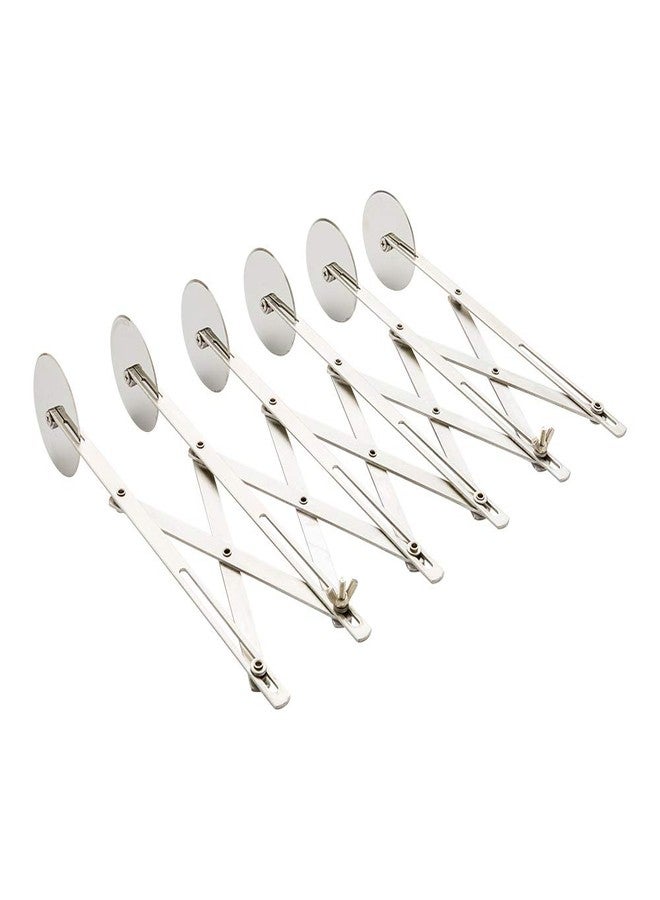 Restaurantware Met Lux 9.5 x 2.25 Inch 6 Wheel Pastry Cutter 1 Expandable Accordion Cutter - Corrosion-Resistant Dishwasher-Safe Stainless Steel Multi-Blade Pizza Cutter For Cutting Pasta Dough - Image 3