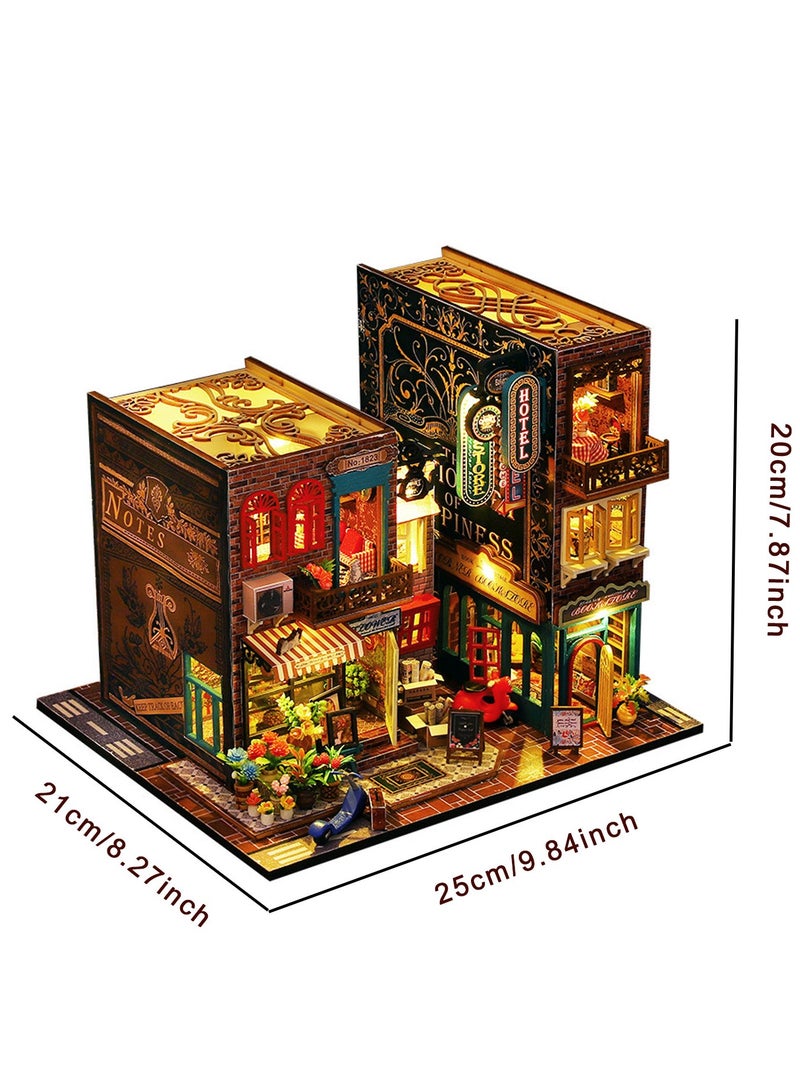 Excefore DIY Dollhouse Miniature with Furniture DIY 3D Wooden Magic House Kit Plus Dust Proof Cover and Music Movement Creative Room for Girlfriend Wife Kids Girls Birthday Gift Valentine's Day Gift - Image 5