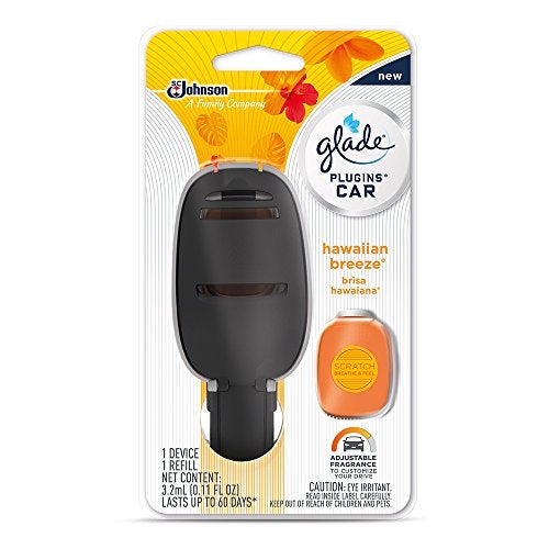 SC Johnson Glade PlugIns Car Air Freshener Starter Kit, Hawaiian Breeze, 0.11 Fl Oz - Image 1