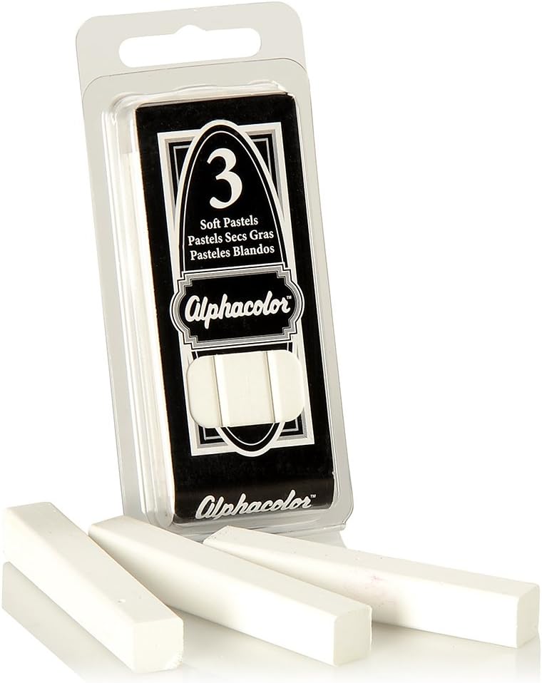Derwent Alphacolor Soft Pastels - 3 Pack of White Pastels for Art and Craft - Image 3