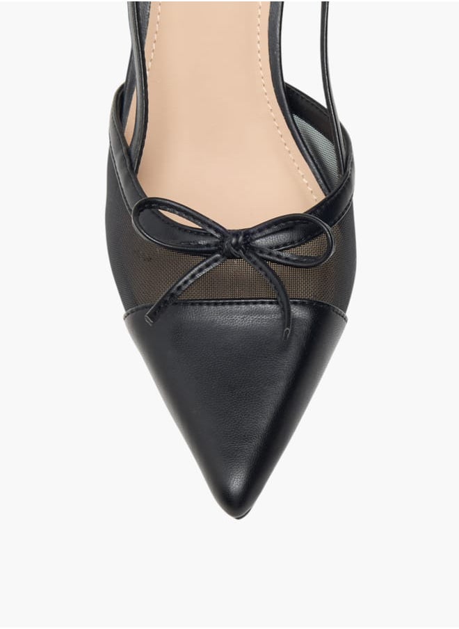 Flora Bella By Shoexpress Womens Bow Accent Slingback Shoes With Stiletto Heels  - Image 3