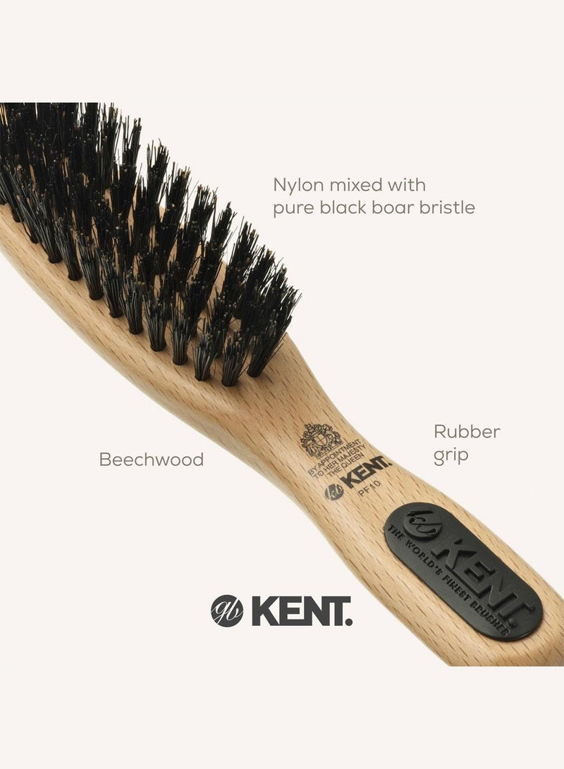 KENT PF10 Smoothing Travel Size Wooden Hair Brush - Mixed Bristle - Ideal for Gentle Smoothing - Suitable for Fine to Medium Hair - Image 5