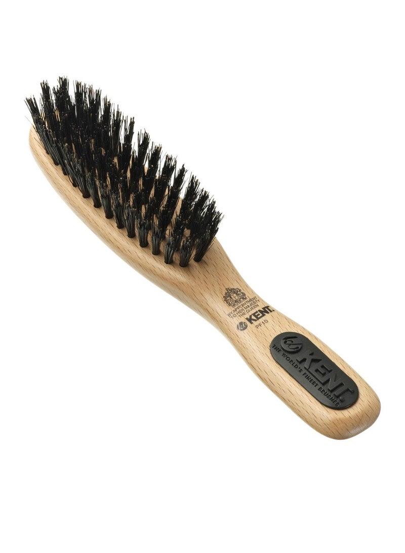 KENT PF10 Smoothing Travel Size Wooden Hair Brush - Mixed Bristle - Ideal for Gentle Smoothing - Suitable for Fine to Medium Hair - Image 1