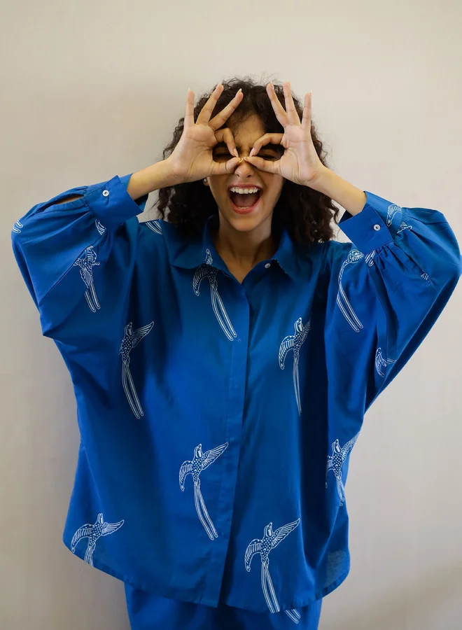 sanskrutihomes Sanskrutihomes Women Conversational Printed Pure Cotton Shirt and Pyjama Set
