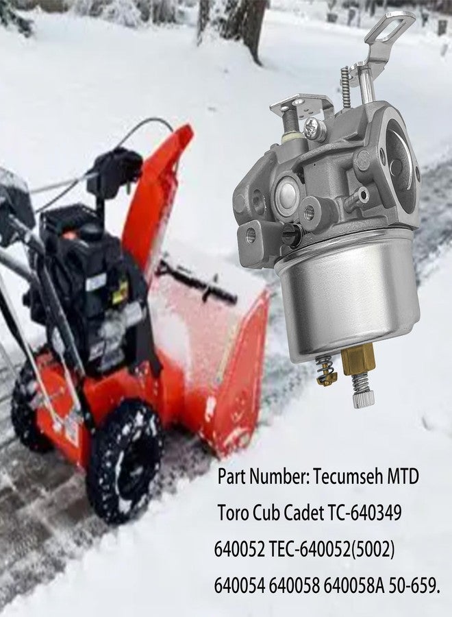Strongthium Carburetor for Tecumseh 640052 640349 640054 640058 640058A HMSK80 HMSK90 LH318SA LH358SA Adjustable Carb 8HP 9HP 10HP Snowblower Generator Chipper Shredder & Primer Bulb - Image 4