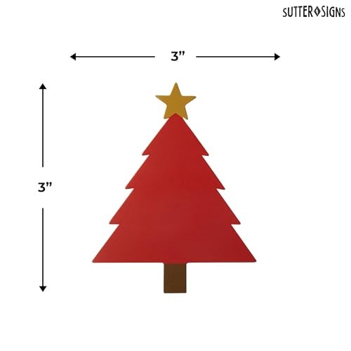 Sutter Signs Christmas Tree Paper Cutouts 108pcs | Cut Out Shapes for Bulletin Board, Classroom, Decorations, Crafts - Image 2