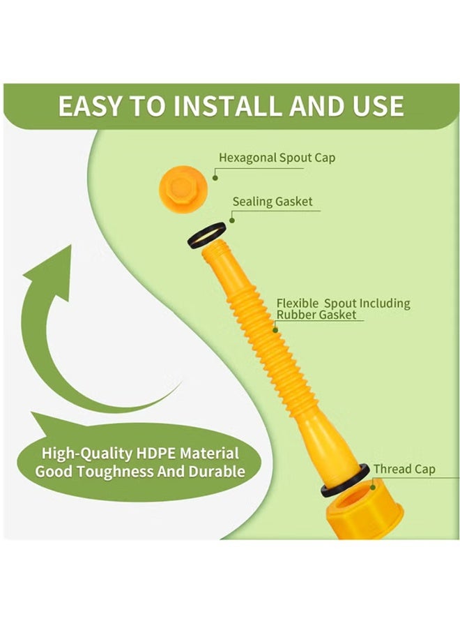 بكومور طقم استبدال فوهة علبة البنزين، فوهة مانعة للانسكاب مع صنبور صب مرن وفتحة تهوية، فوهة عالمية مانعة للتسرب، تناسب معظم علب البنزين سعة 1 و2 و5 و10 جالون - Image 5