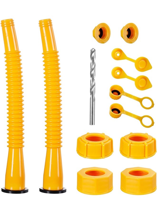 بكومور طقم استبدال فوهة علبة البنزين، فوهة مانعة للانسكاب مع صنبور صب مرن وفتحة تهوية، فوهة عالمية مانعة للتسرب، تناسب معظم علب البنزين سعة 1 و2 و5 و10 جالون - Image 1