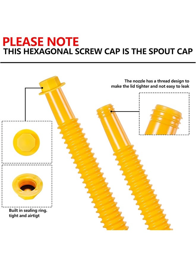 بكومور طقم استبدال فوهة علبة البنزين، فوهة مانعة للانسكاب مع صنبور صب مرن وفتحة تهوية، فوهة عالمية مانعة للتسرب، تناسب معظم علب البنزين سعة 1 و2 و5 و10 جالون - Image 4