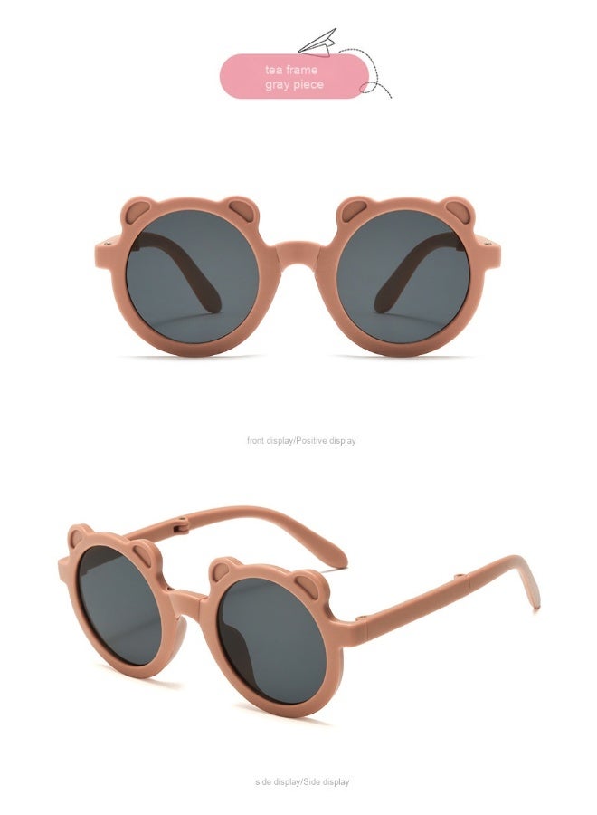 NIBEMINENT Cute Bear Ear Foldable Sunglasses for Kids - Baby Sunscreen Eyewear  - Image 2