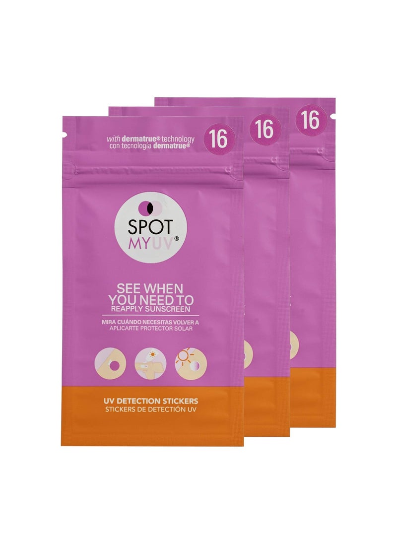 SPOTMYUV SPOTMYUV UV Detection Stickers for Sunscreen with Patented DERMATRUE SPF Sensing Technology  KNOW WHEN TO REAPPLY SUNSCREEN TO HELP PREVENT SUNBURN  48 Count 