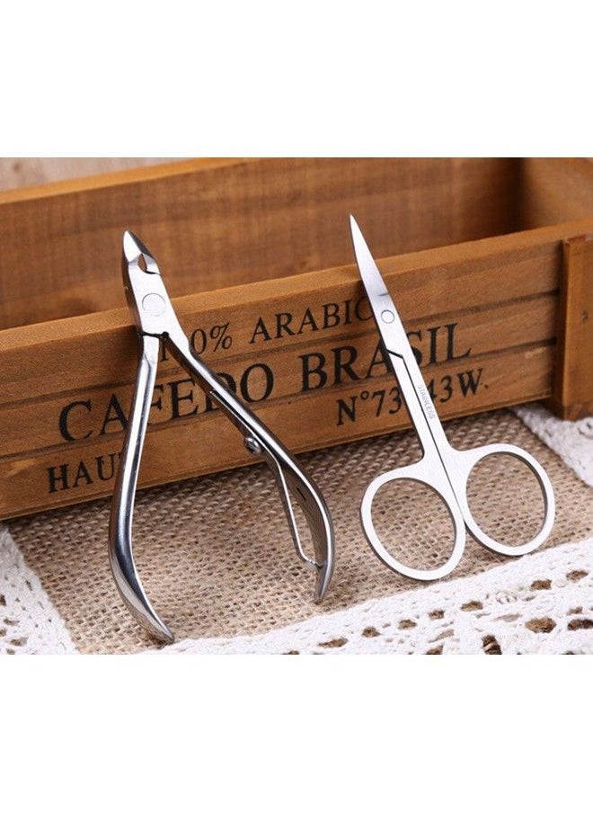 Alibuy - Manicure Pedicure Set 12 In 1 Nail Clippers Cuticle Cutters Stainless Steel Professional Toenail Clippers Nail Scissors Grooming Kit For Men Women With Travel Case - Image 1
