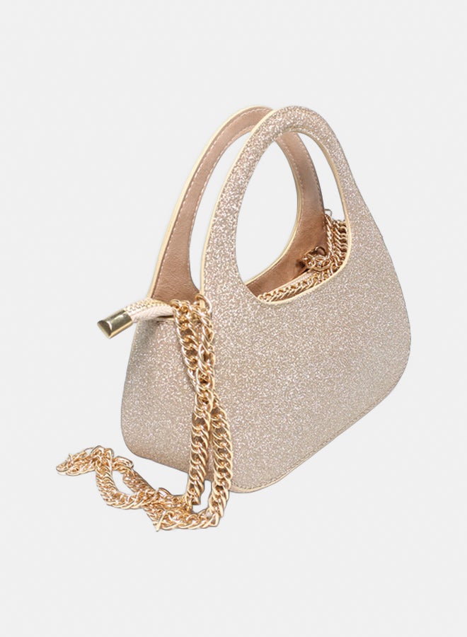 Glitter Women Hand Bag - Gold - Image 2