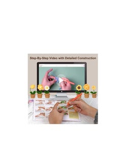 OASIS-TH Crochet Kit for Beginners 6 Pcs Potted Flowers Kit for Beginers and Experts Detailed Course Materials for Complete Beginers with Step-by-Step Video Tutorials  - Image 2