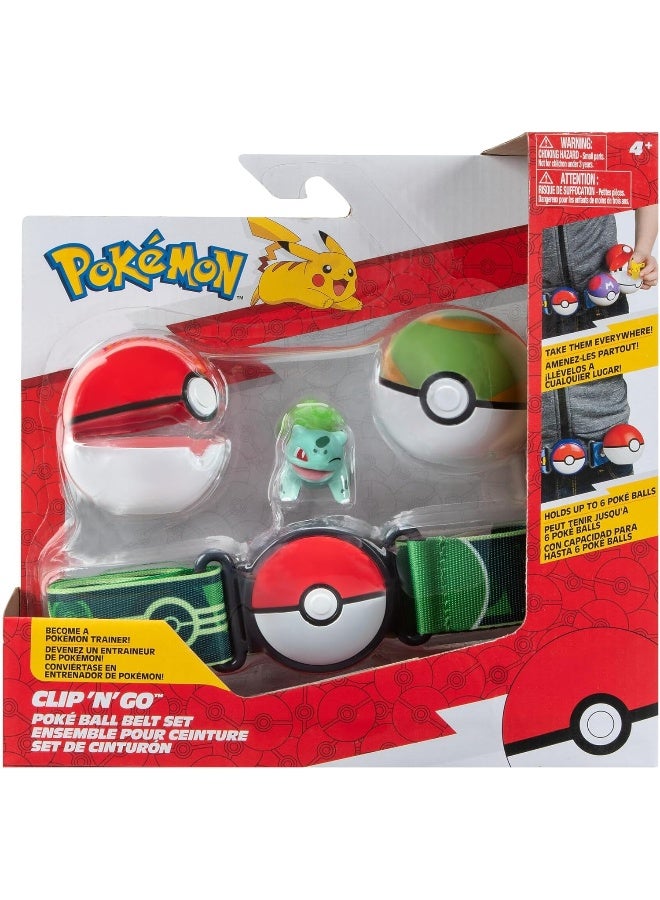 Pokemon Pokémon Set-2-Inch Bulbasaur Battle Figure with Clip ‘N’ Go with Nest Ball and Pokéball Accessories - Image 1
