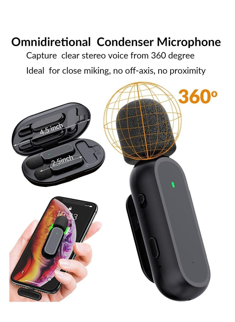Arabest - Dual Wireless Microphone for iPhone iPad - Lavalier Lapel Mics for Vlog Mike Clip On Wireless Phone Microphone for Video Recording Interview - Image 1