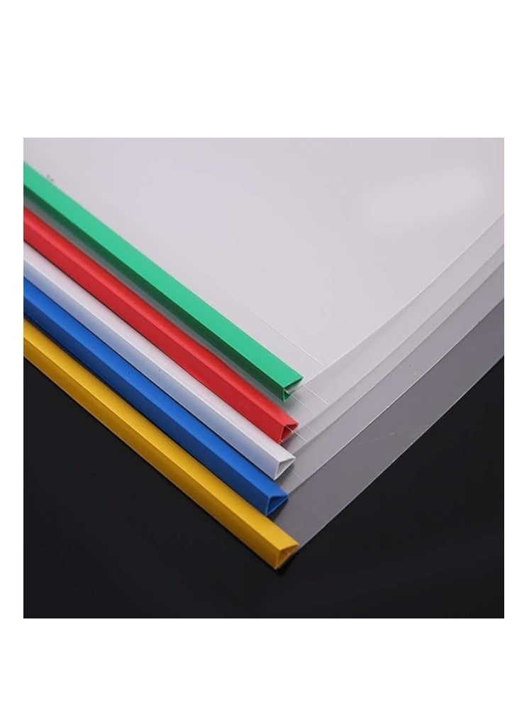 A4 Sliding Bar Folder Report Covers (Holds Upto 40 Sheets), Slide Bar File Folders, Report Cover with Clip Resume Presentation File Folders for School And Office - Value Pack Of 5