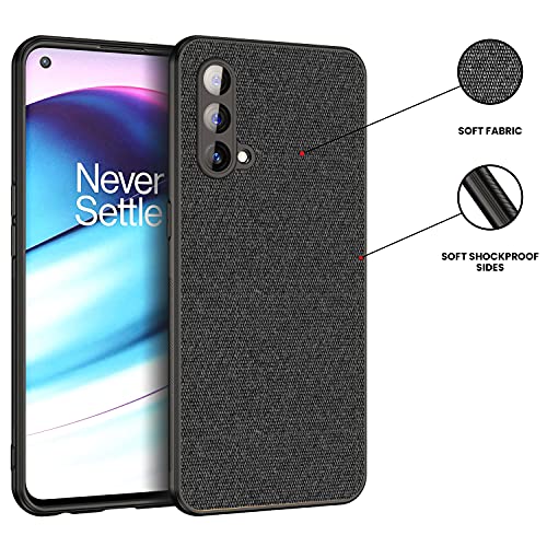 KAPA Soft Fabric Hybrid for OnePlus Nord CE (5G) / One Plus Nord CE (5G) Back Cover, Shockproof Protection Slim Hard Back Case (Black) - Image 4