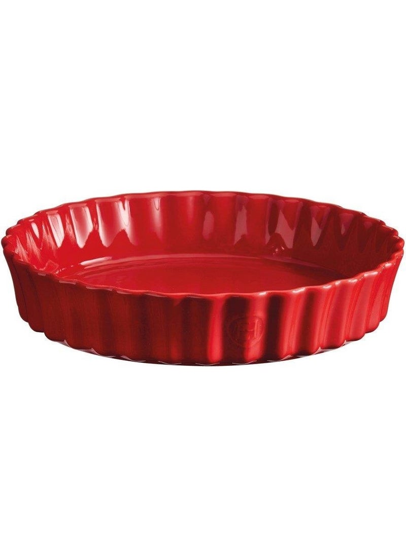 Emile Henry Tart - Pastry Baking Dish Round 24 cm Red/Burgundy  - Image 1