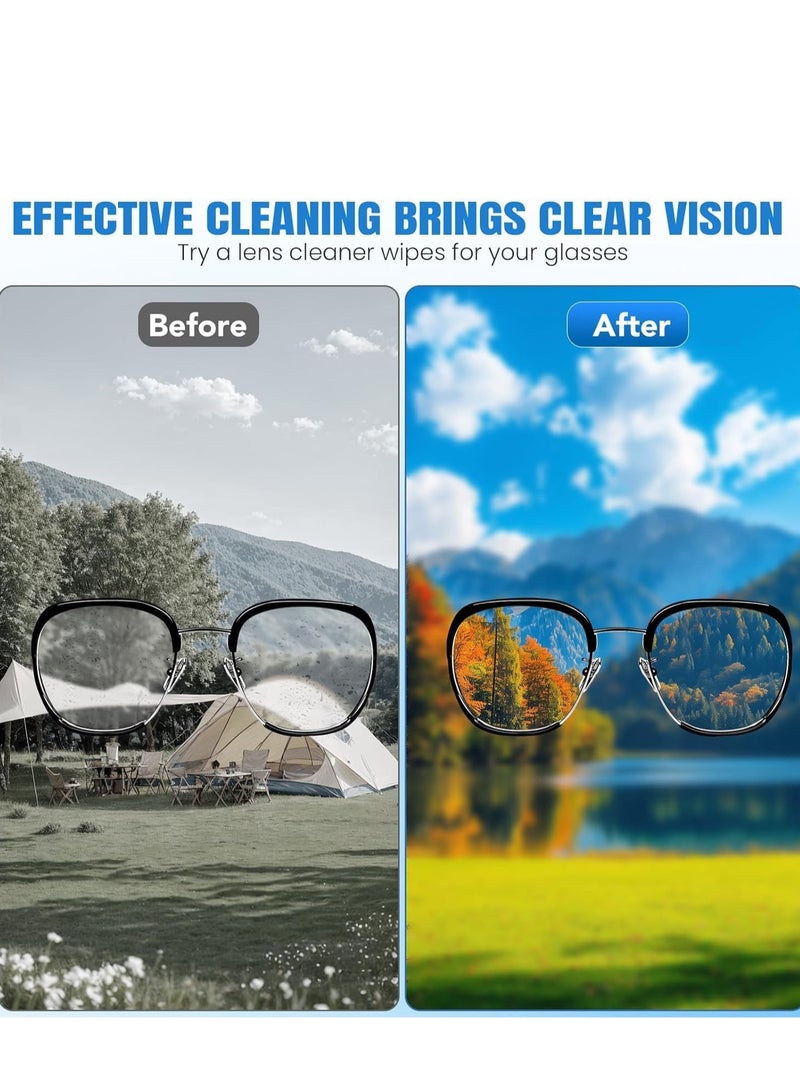 100Pcs Disposable Eyeglass Cleaning Wipes - Portable Anti-Fog Lens Wipes for Glasses, Cameras, Cell Phones  More - Individually Wrapped for On-The-Go Use - Image 4