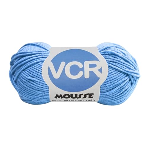 VCR 4ply Sky Blue Yarn, 100 Grams Hank, 190 Meters Length, Acrylic Ball for Crochet and Knitting, Soft Crosia Threads, Pack of 1 Yarn, Suitable for DIY Crafts - Image 1