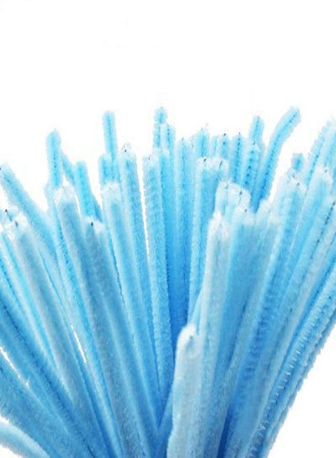 Carykon Super Fuzzy Chenille Stems Pipe Cleaners, Pack of 100 (Light Blue) - Image 1