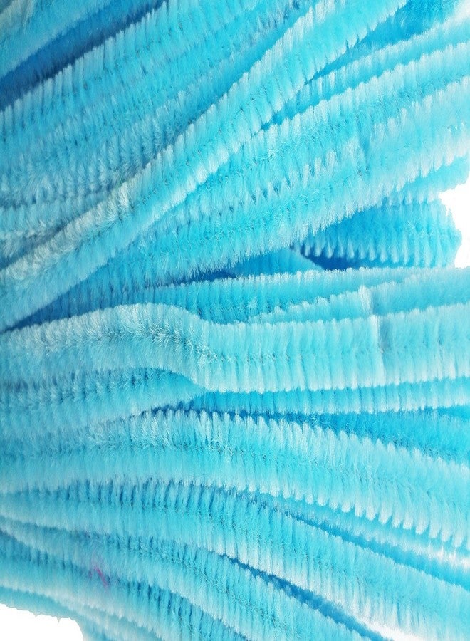 Carykon Super Fuzzy Chenille Stems Pipe Cleaners, Pack of 100 (Light Blue) - Image 2