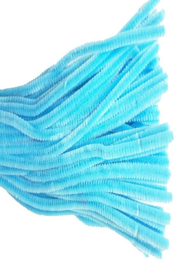 Carykon Super Fuzzy Chenille Stems Pipe Cleaners, Pack of 100 (Light Blue) - Image 5