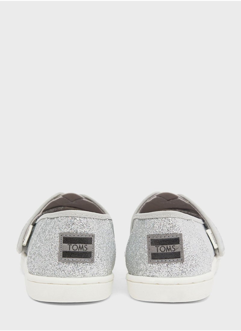 TOMS - Kids Glitter Alpargata Slip-Ons Loafers - Image 1