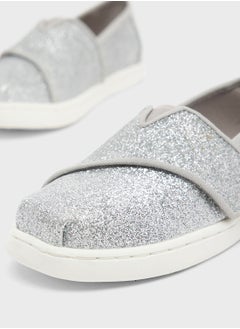 TOMS Kids Glitter Alpargata Slip-Ons Loafers  - Image 4