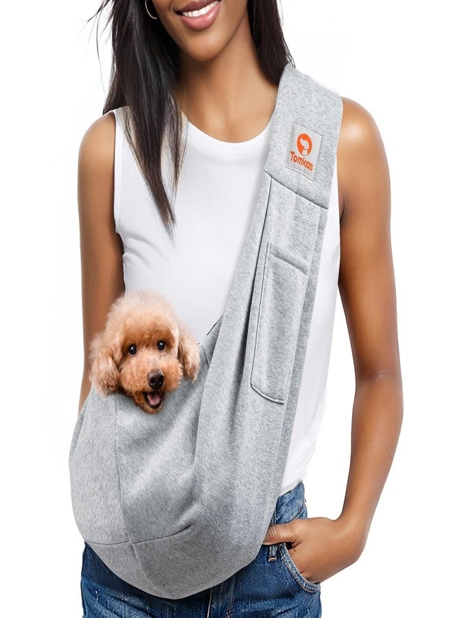 Tomkas Small Dog Sling Carrier - Classic Pocket & Classic Strap - for 3-10 lbs Pets(Grey) - Image 1