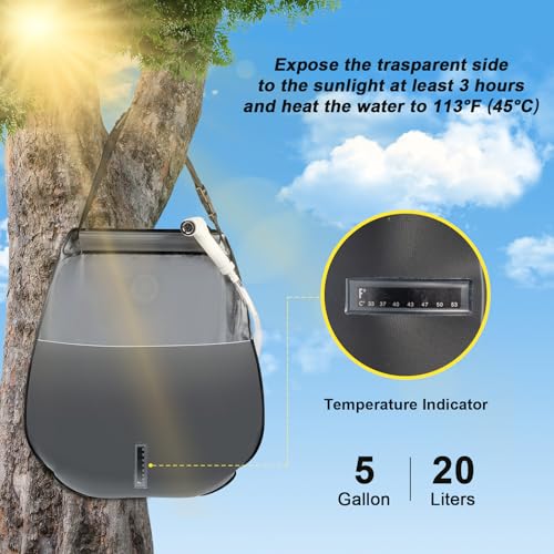 G2 GO2GETHER Portable Camping Bathroom Shower Tent Kit, Outdoor Pop Up Privacy Changing Tent with 5 Gallon Shower Bag-(Nozzle Upgraded)(Black) - Image 4