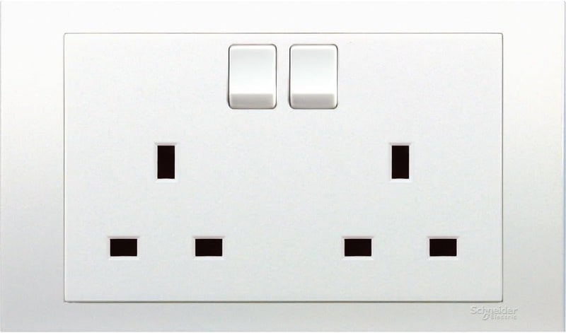 Schneider Electric Vivace 2 Gang 13A DP Switched Socket