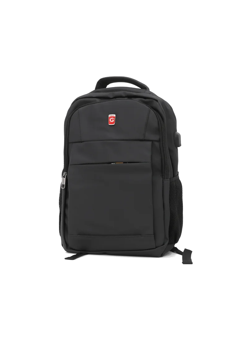جيوردانو Unisex Slim Laptop Backpack - Water-Resistant Business Travel & Commuter Daypack with USB Charging Port & Mesh Side Pockets for Men and Women (Black)