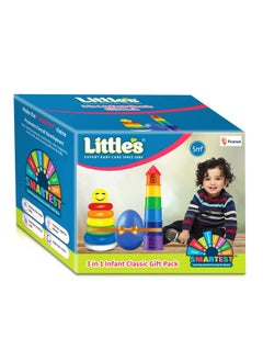 Little's Little's 3 in 1 Infant Classic Gift Pack I Activity & Learning Toys for Babies I Multicolour I Infant & Preschool Toys I Develops fine Motor Skills & Reasoning Skills | 5 Months and Above  - Image 1