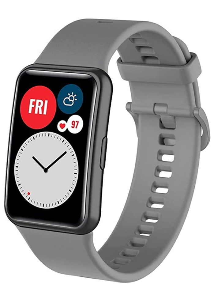 Replacement Silicone Band compatible with Huawei Fit Watch, solid color bands - Image 4