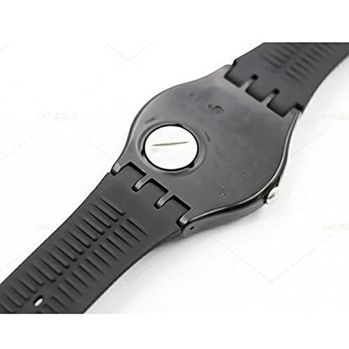 Lijinlan Replacement Silicone Band for Swatch 17mm 19mm 20mm, Waterproof Wristband Watch Strap for Swatch (17mm, Black) - Image 4