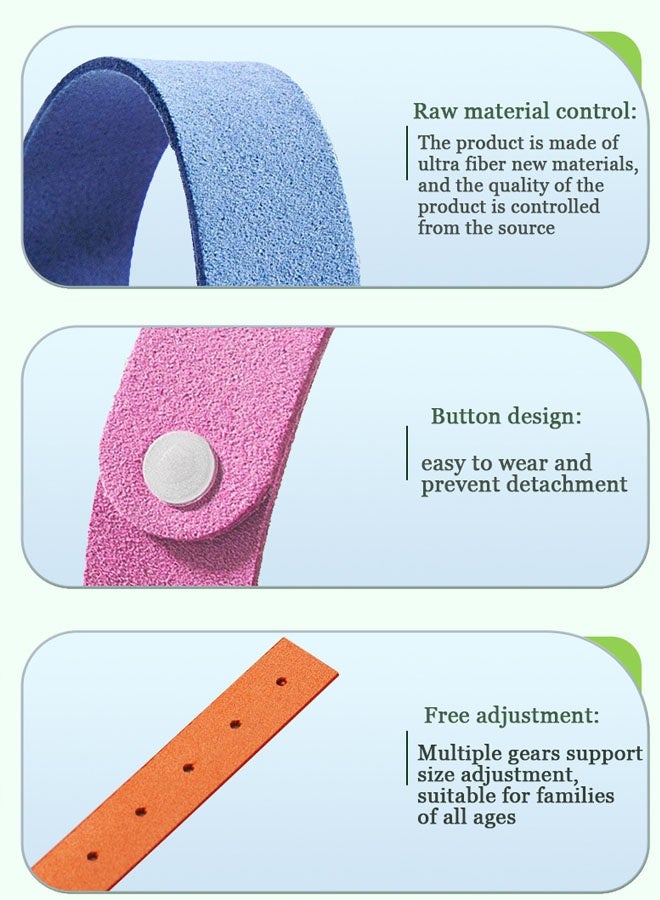 ZVEV 5-Piece Outdoor Insect Repellent Bracelet，Waterproof Outdoor Bug Repellent Wristbands Safe for Adults and Kids - Image 3