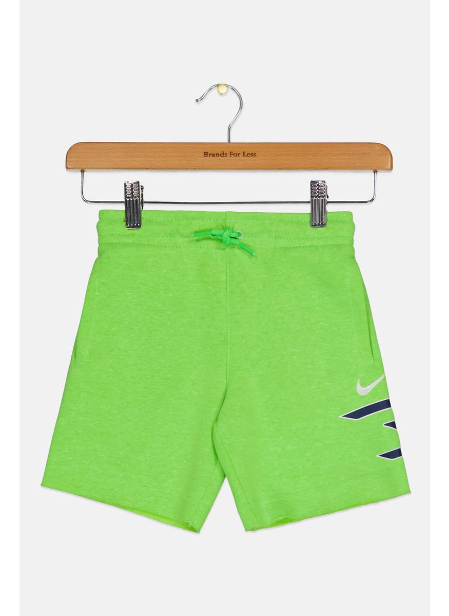 Nike 3Brand by Russell Wilson - Toddlers Boy Sportswear Fit Brand Logo Outdoor Shorts, Lime - Image 1