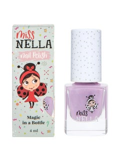 Miss NELLA MISS NELLA BUTTERFLY WINGS-Safe Special Glitter lilac Nail Polish for Kids, Non-Toxic & Odor Free Formula for Children and Toddlers, Natural Water Based for Easy Peel Off  - Image 1