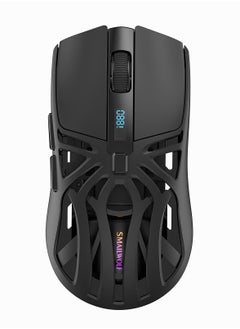UCHUANG Digital screen display Tri-Mode mouse Wireless Connection and Bluetootn Connecion and Wired Connection,Programmable Mice, PC/Laptop/Mac,E-sports Game - Black  - Image 1