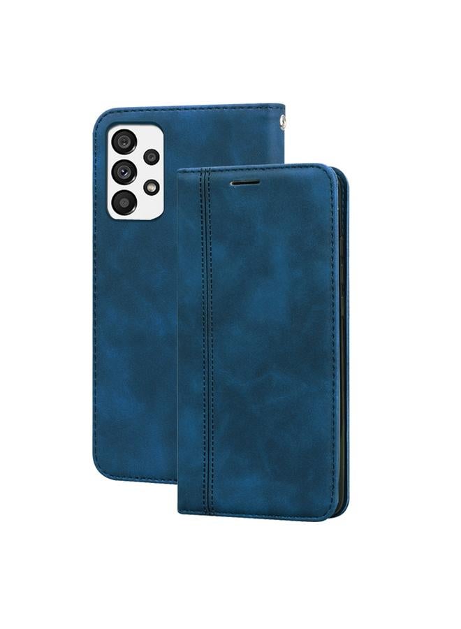 S-TOP Case For Samsung Galaxy A73 5G Frosted Business Magnetic Horizontal Flip PU Phone Case - Image 1