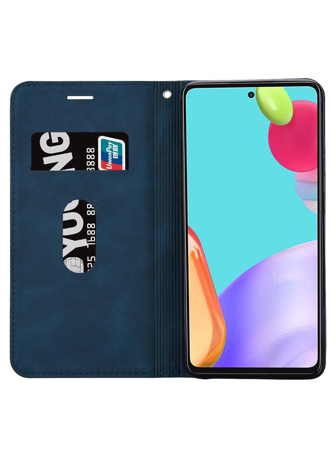 S-TOP Case For Samsung Galaxy A73 5G Frosted Business Magnetic Horizontal Flip PU Phone Case - Image 4